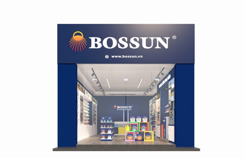 Hệ thống nhận diện Showroom Sơn Bossun